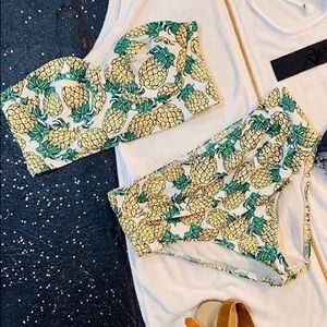 dELiA*s Pineapple High Waisted Bikini